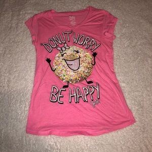 Justice ‘Donut’ Worry Be Happy T-Shirt